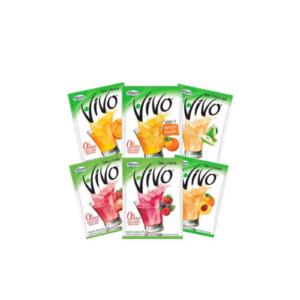 jugo en polvo vivo cajas de 10 unidades / variedades